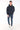 Kapüşonlu Şardonlu 3 İplik Erkek Sweatshirt - Açık Lacivert Yeşil