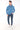 Kapüşonlu Şardonlu 3 İplik Erkek Sweatshirt - İndigo