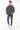 Kapüşonlu Şardonlu 3 İplik Erkek Sweatshirt - Koyu Antramelanj